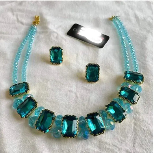 High Quality Green With Stones Choker Necklace