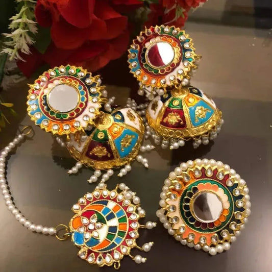 Jewellery Bridal Tika Jhumki  Artificial Hand