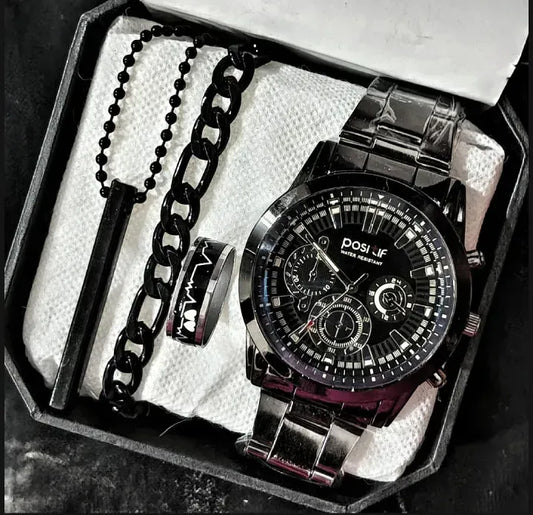 Pack Of 4 /Only Watch Top Fashion Men's Business Watch Deal -