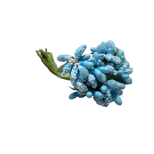 12 Pcs Mini Artificial Stamen Bud Bouquet Leaf flowers