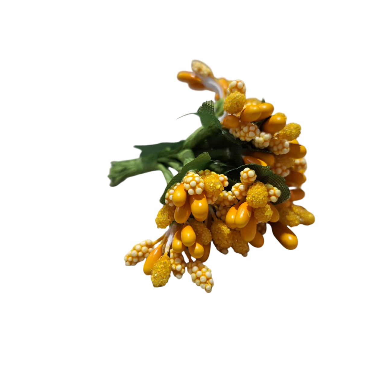 12 Pcs Mini Artificial Stamen Bud Bouquet Leaf flowers