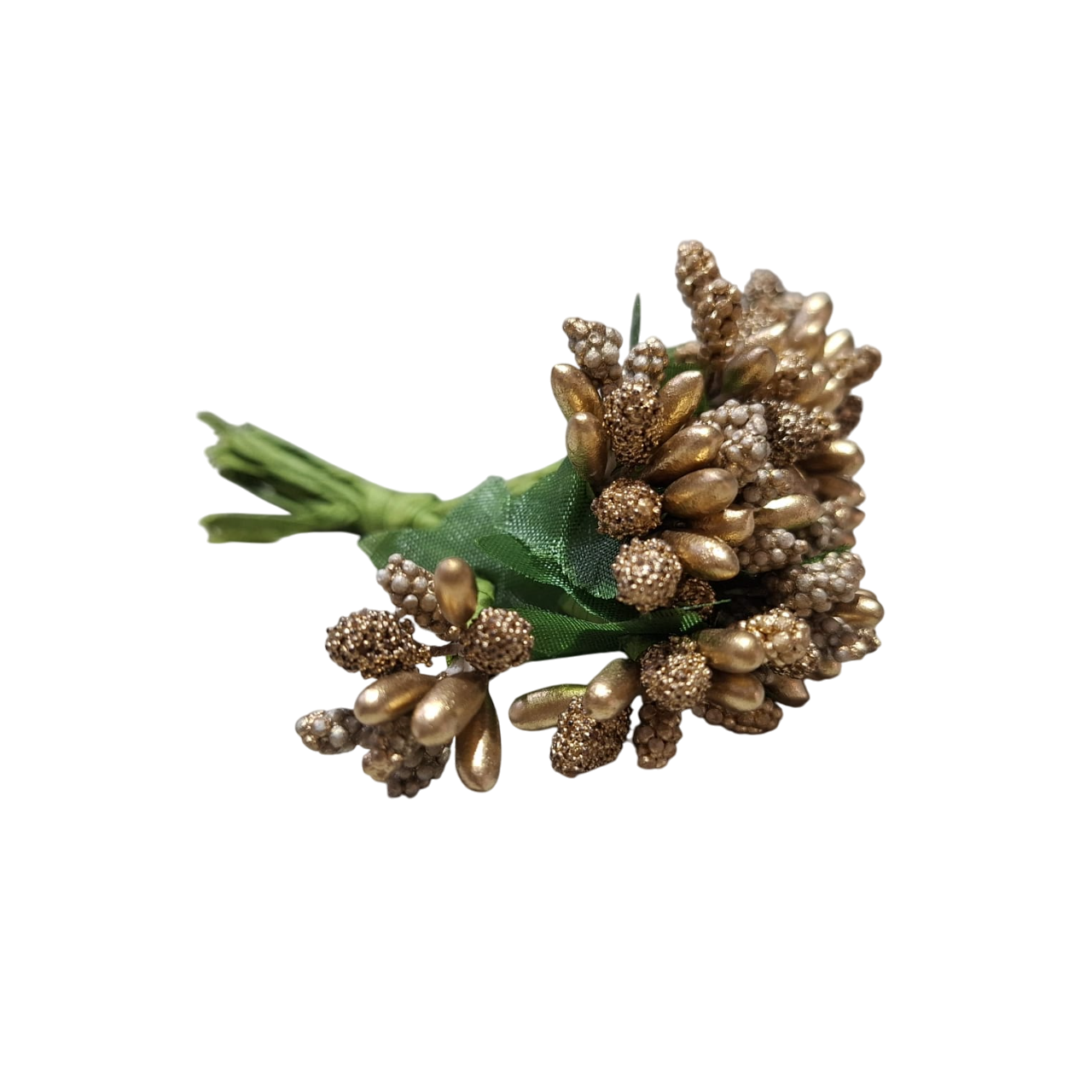 12 Pcs Mini Artificial Stamen Bud Bouquet Leaf flowers