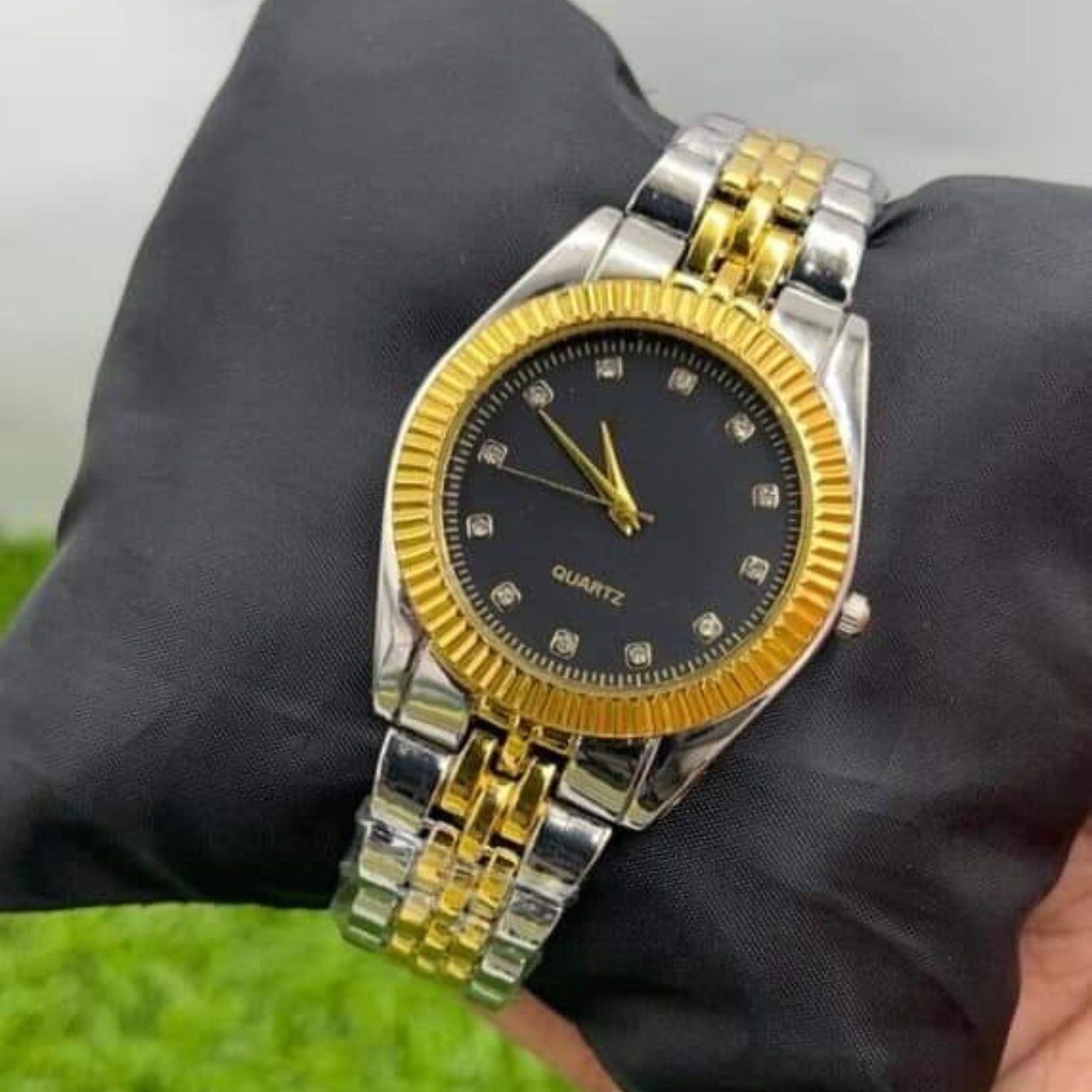 Top Quality Two Tone Stainless Steel chain Watch for Men and women