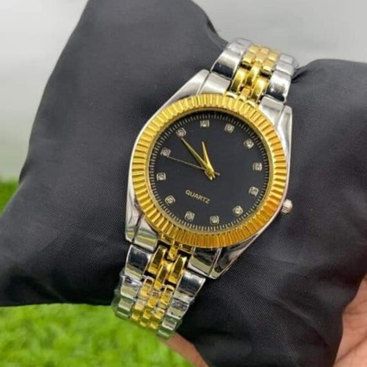 Top Quality Two Tone Stainless Steel chain Watch for Men and women